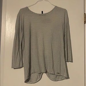 Black and white lace top